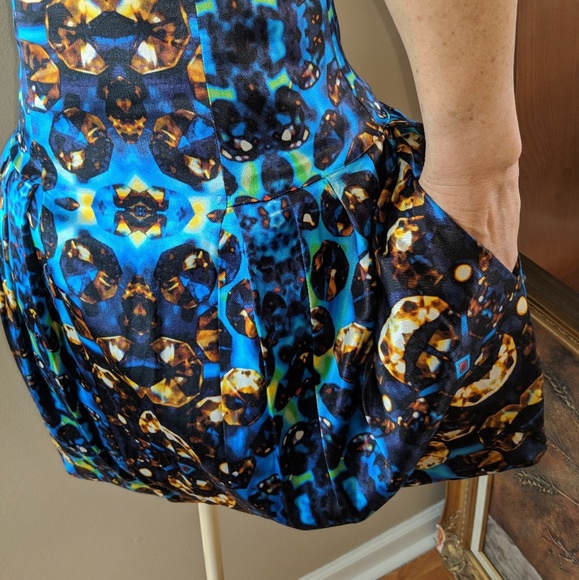 Kaleidoscope print Satin drop-waist dress by ASOS - Picture 2 of 6